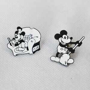 Vintage Style Disney Mickey Mouse Enamel Pin Set